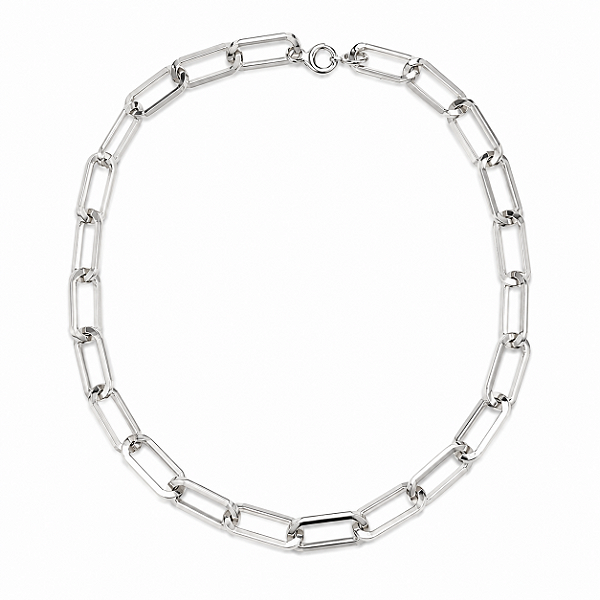 COLAR EM RÓDIO BRANCO MODELO CARTIER 45CM