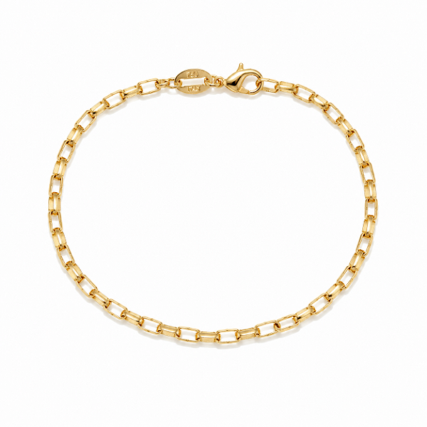 PULSEIRA DOURADA CARTIER QUADRADINHA - 2,5MM - 21CM