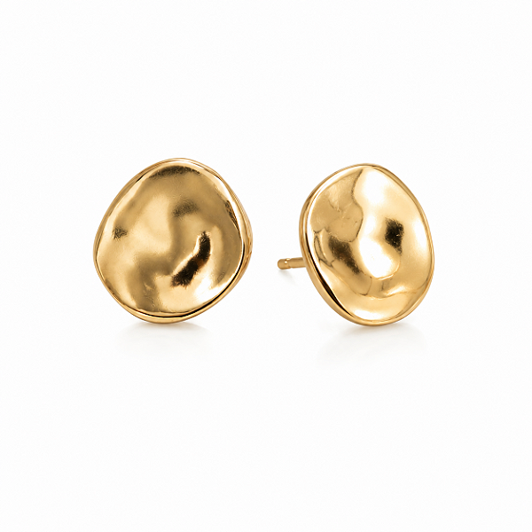 BRINCO DOURADO CHAPINHA REDONDA ORGANICO