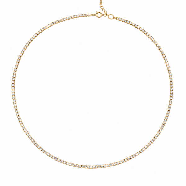 CHOCKER RIVIERA DOURADA 2MM - 40 CM + 9CM EXTENSOR