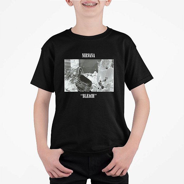 Camiseta Infantil Nirvana Bleach - CameRock - CameRock