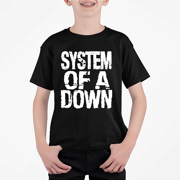 Camiseta Infantil System of a Down Logo - CameRock - CameRock
