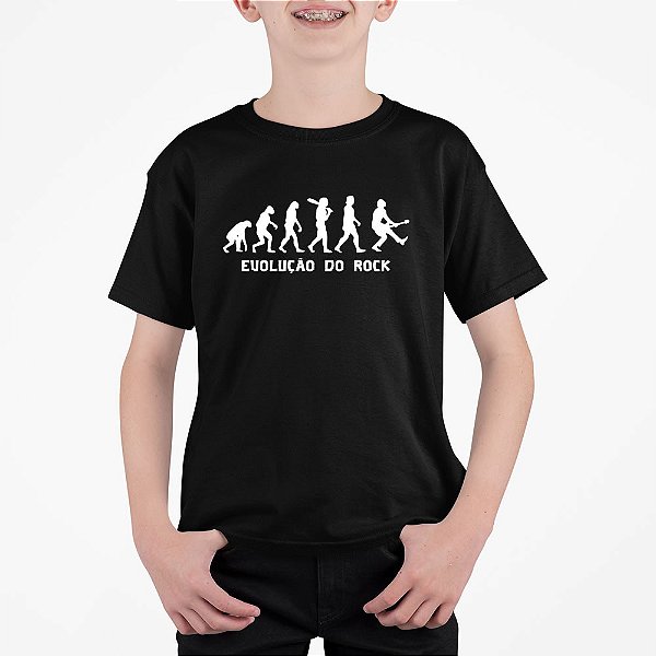 Camiseta Infantil Evolução do Rock