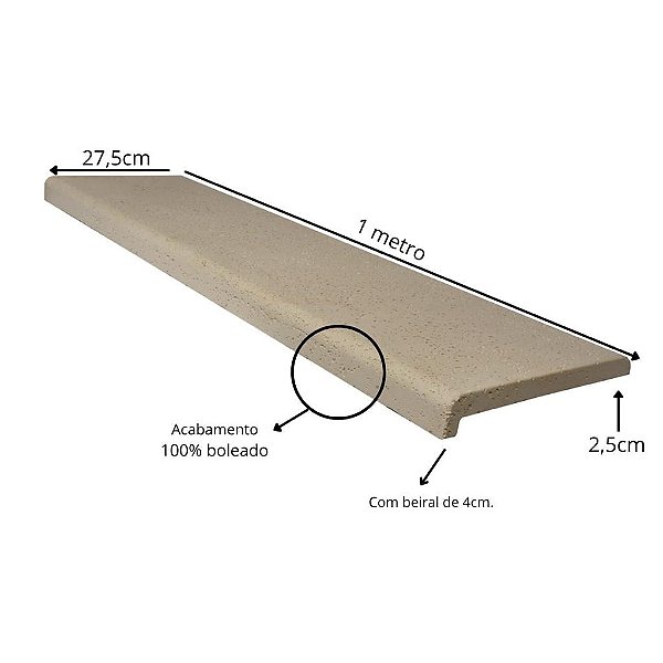 Borda Atermica Boleada c/Beiral 100x27x25x4x2cm - Scholz Revestimentos