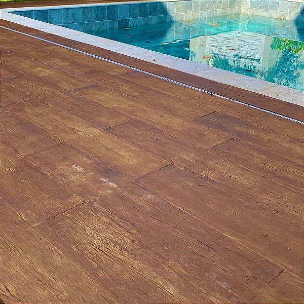 Kit 5 Peças Piso Cimentício Madeira Demolição 100x20x2cm Cor Natural - Scholz Revestimentos