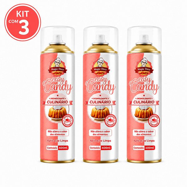 Kit c/ 3 Desmoldantes Culinário 400ml - Easy Candy