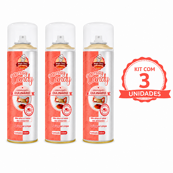 Kit c/ 3 Desmoldantes Culinário 300ml - Easy Candy