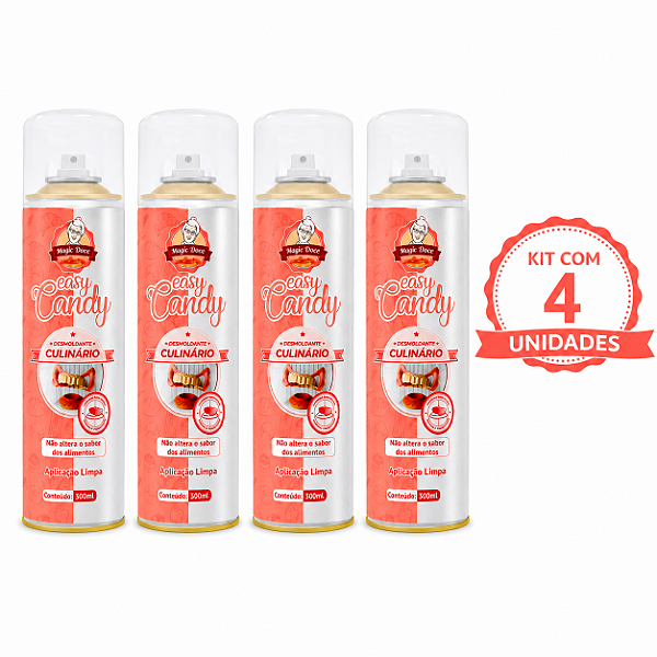 Kit c/4 Desmoldante Culinário 300ml - Easy Candy