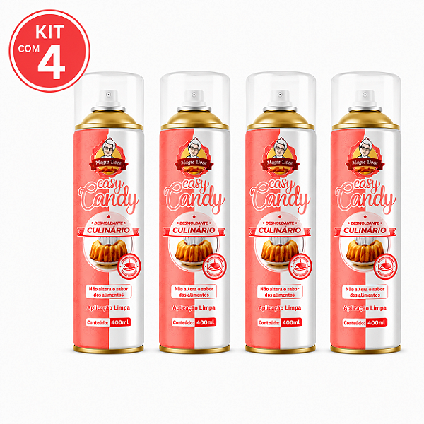 Kit c/ 4 Desmoldante Culinário 400ml - Easy Candy