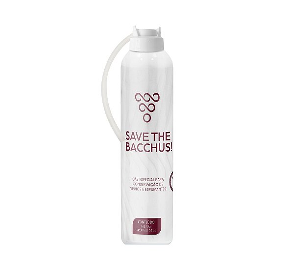 Gás Especial para Conservação de Vinhos - SAVE THE BACCHUS! 3,6 L