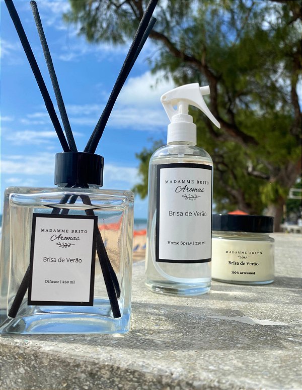 Combo Brisa do Verão (Vela + Home Spray + Difusor de Varetas)