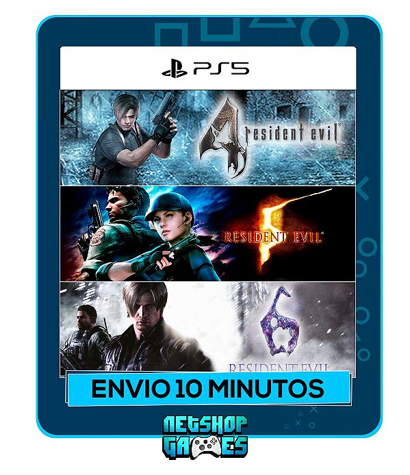 Resident Evil 4 5 e 6 - Edição Padrão - Ps5 - Mídia Digital