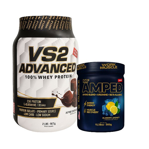Kit Whey Protein 100% 907g + Blend de Aminoácidos MR Amped - Workmuscle