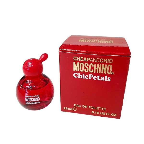 Miniatura Cheap & Chic Chic Petals Moschino Eau de Toilette - Perfume Feminino - 4,9 ml - Original