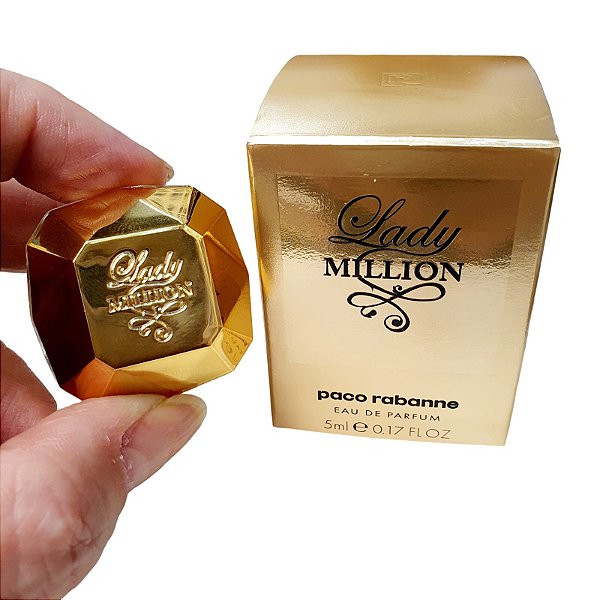 Miniatura Lady Million Paco Rabanne - Perfume Feminino - Eau de Parfum - 5ml - Original
