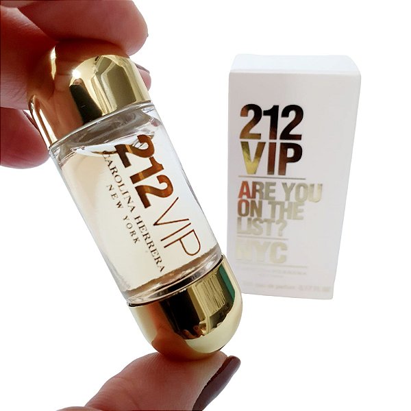 Miniatura 212 Vip Carolina Herrera - Perfume Feminino - Eau de Parfum - 5ml - Original