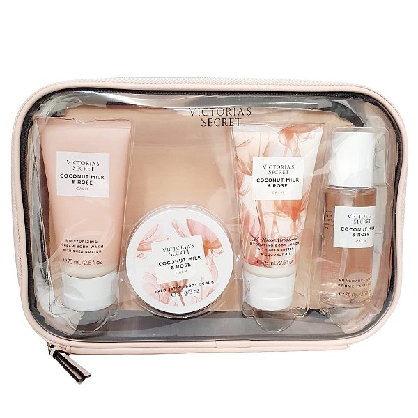 Kit Corporal Victoria Secrets  Com 4 Peças, Esfoliante, Body Splash, Hidratante e Sabonete - Original