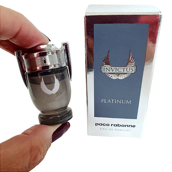 Miniatura Invictus Platinum Paco Rabanne Eau de Parfum - Perfume Masculino- Original - 5ml