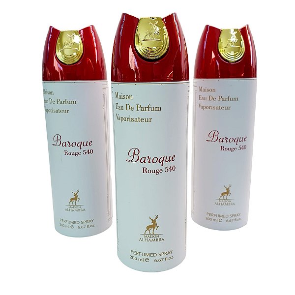 Desodorante Corporal Spray Maison Alhambra Baroque Rouge 540 - 200ml - Arabe