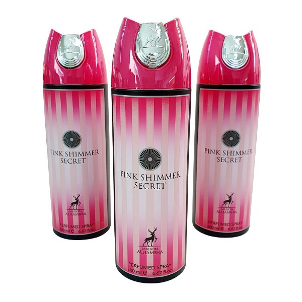 Desodorante Corporal Spray Pink Shimmer Secret Da Maison Alhambra 200ml - Arabe