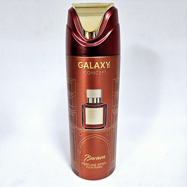 Perfume Aerosol Spray Galaxy Concept Baraca - Inspiração Baccarat Rouge 200ml Feminino