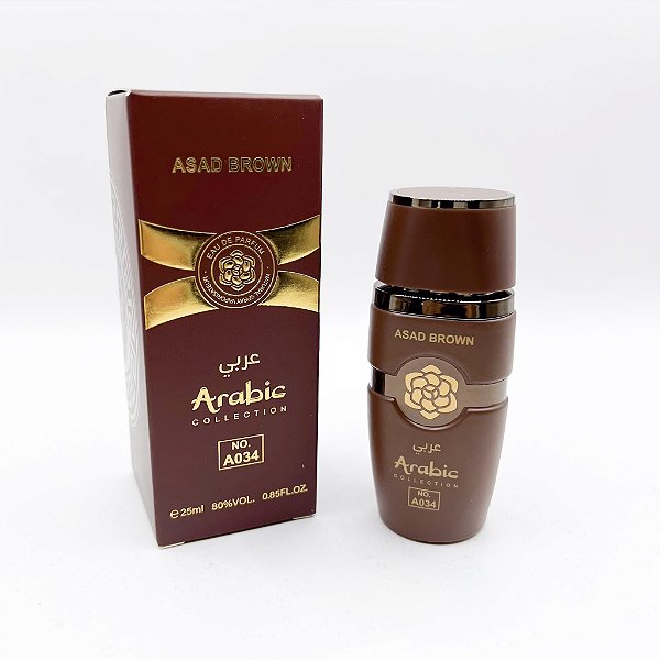 Perfume Asad Brown A034 - Arabic Collection - Perfume Masculino - 25ml