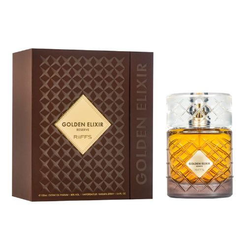 Perfume Golden Elixir Reserve - Riiffs - Perfume Unissex - Extrait de Parfum - 100ml