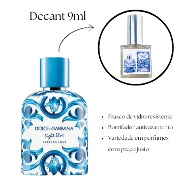2010 - Decant 9ml Light Blue Capri In Love Pour Homme - Dolce & Gabbana - Perfume Masculino - Eau de Parfum
