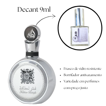 2017 - Decant 9ml Fakhar Platin - Lattafa - Perfume Unissex - Eau de Parfum
