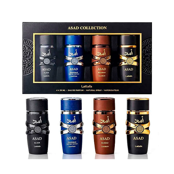 Kit Perfumes Asad - Lattafa - Eau de Parfum - 4x 25 ml