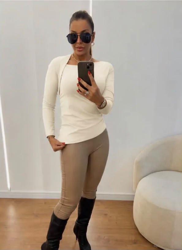 BLUSA POLIAMIDA ASSIMÉTRICA
