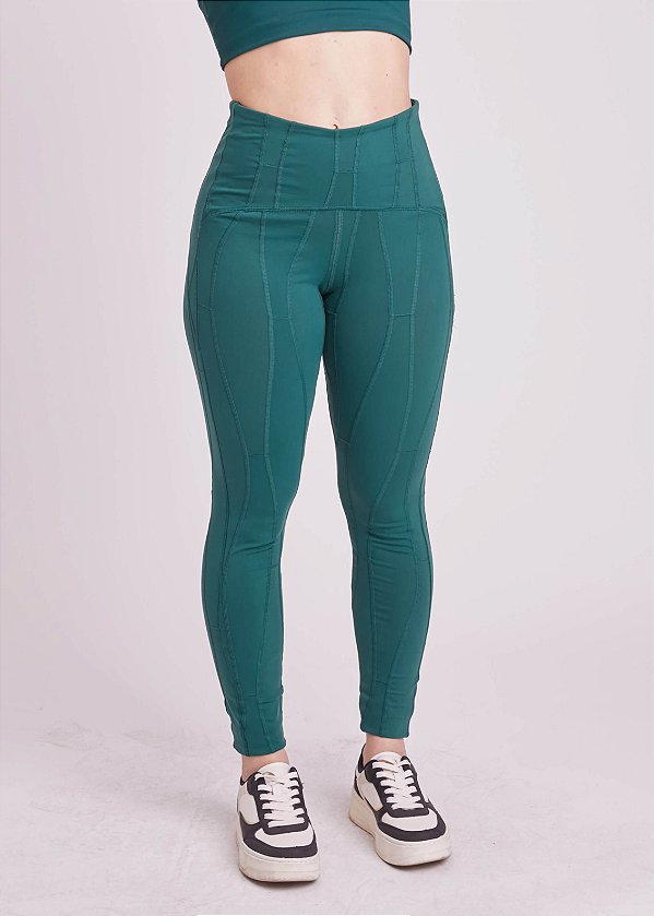Legging Penas Verde Esmeralda Upcycling