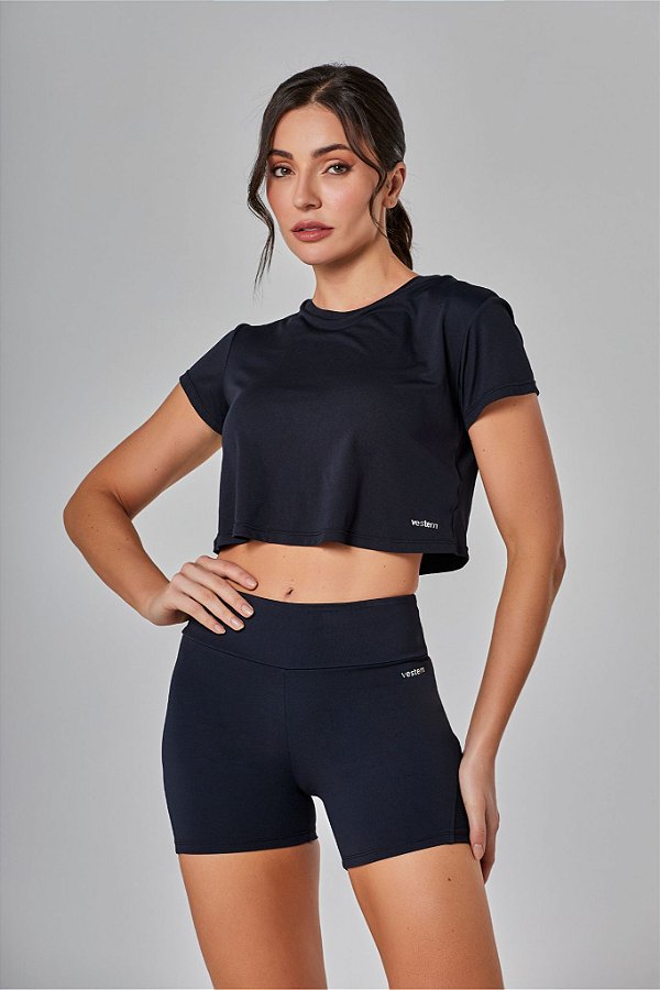 Blusa Manga Curta Dry Fit Movement Preto