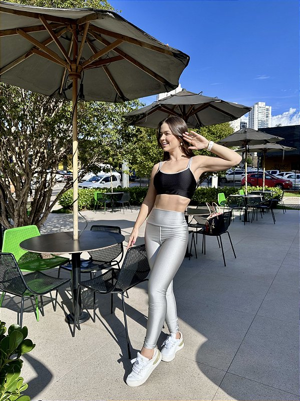 TOP ALÇA DUPLA BLACK/CROMO