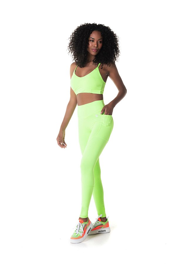 Legging Fuso Eco Verde Neon