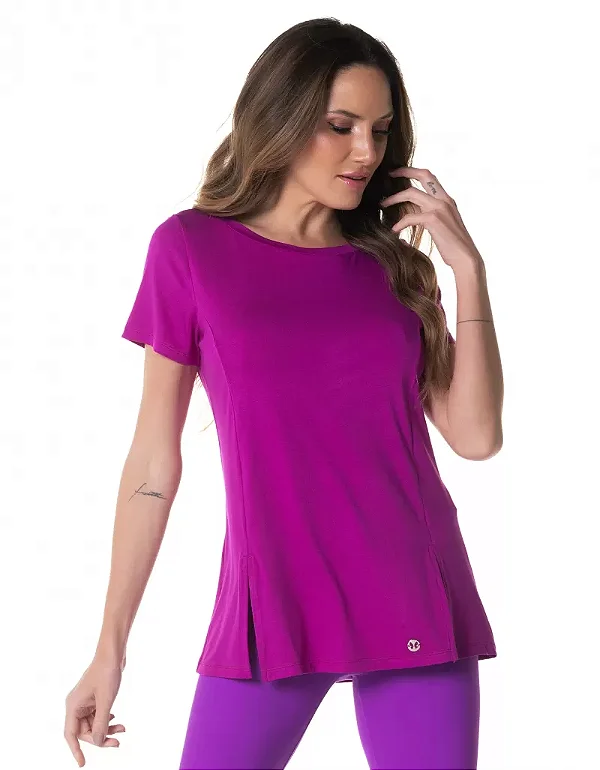 Blusa Manga Curta Dallas Fuschia