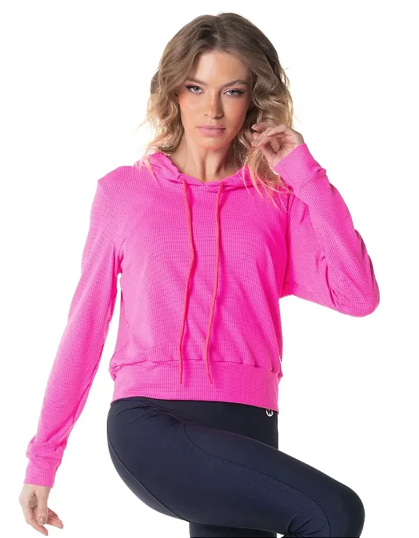Blusa Manga Longa Energy Gym Pink