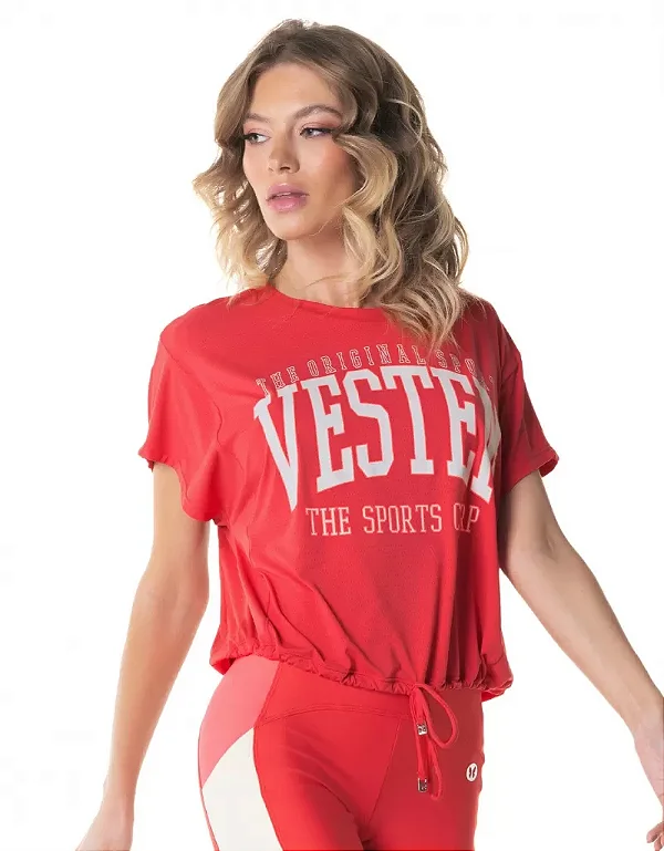 Blusa Manga Curta Dry Fit Glimmer Tomate Vermelho