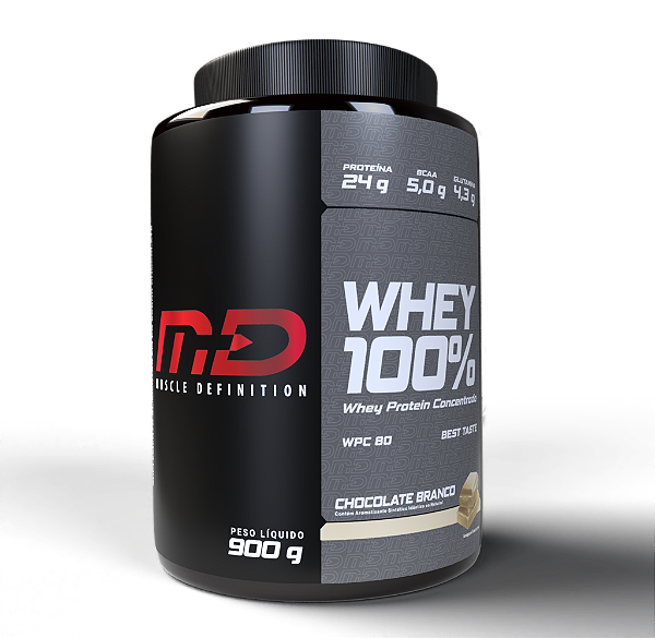 100% WHEY MD - 1,98 LBS - (900G) - CHOCOLATE BRANCO