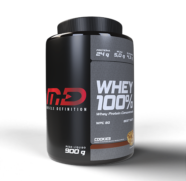 100% WHEY MD - 1,98 LBS - (900G) - COOKIES