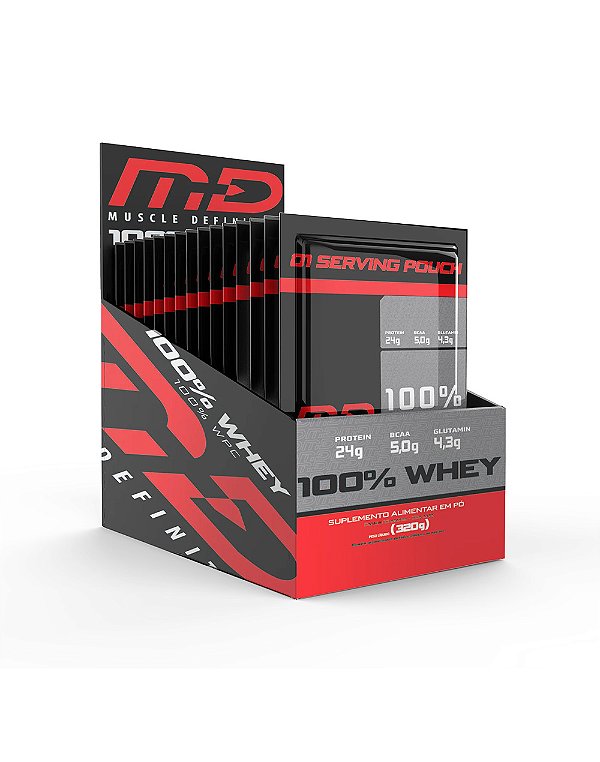 CAIXA COM 10 SACHÊS WHEY 100% COOKIES