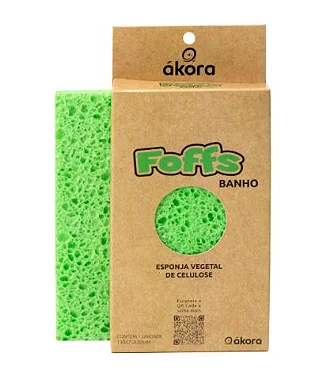 Esponja Vegetal de Celulose Banho Ákora Foffs