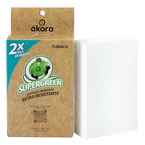 Esponja Limpadora Mágica Extra Resistente Supergreen Àkora