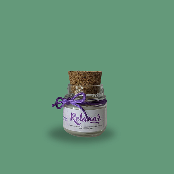 Vela Relaxar - Óleo essencial de LAVANDA - 30g