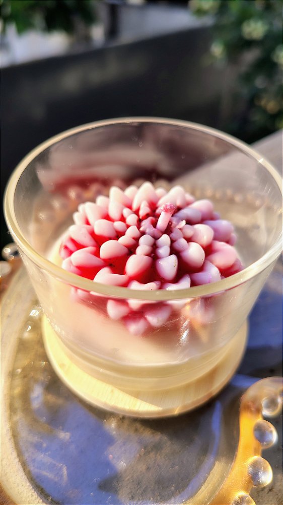 Vela com Flor de Lótus