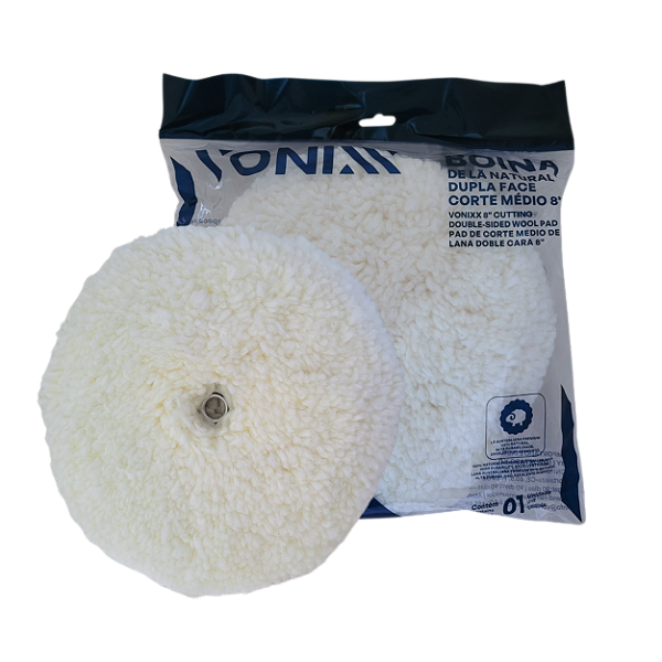 BOINA DE LA NATURAL DUPLA FACE CORTE MEDIO 8' POL