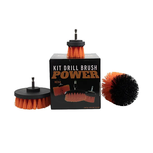 KIT 3 ESCOVAS DRILL BRUSH POWER PARA PARAFUSADEIRA KERS