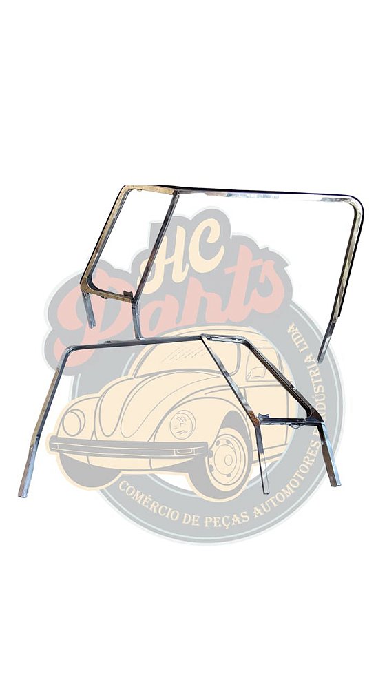 PAR DO CAJADO DA KOMBI ANTIGA EM ALUMÍNIO POLIDO