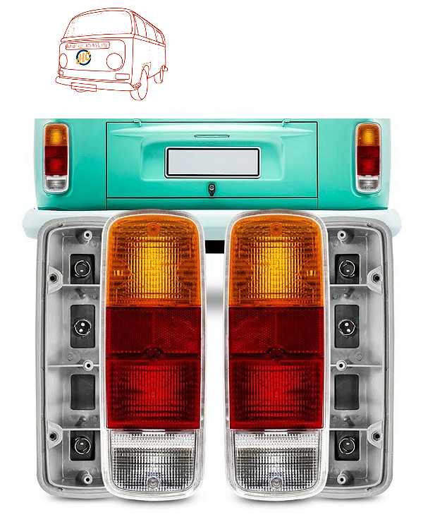 LANTERNA TRASEIRA TRICOLOR |KOMBI CLIPPER 76 ATÉ 14