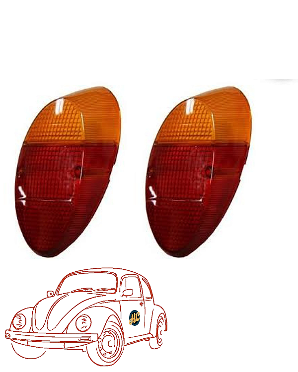 LENTE DA LANTERNA TRASEIRA | FUSCA 59 AÉ 70- PAR